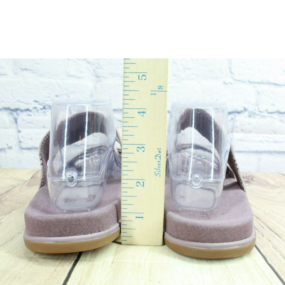 LL Bean Go-Anywhere Purple Leather Slip-On Comfort Strap Sandals Size 10 M - Picture 6 of 9